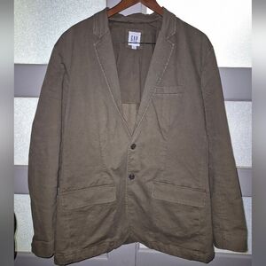 Vintage Gap Mens Sport Coat Blazer Green Cotton Twill 2 Button